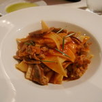 ビオディナミコ - 自家製ストラッチ　ホロホロ鳥のキノコのラグー