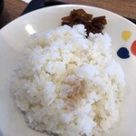 Matsuya - もちもちご飯がうまい！福神漬けのスープがかかっているのはご愛嬌。