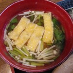 居酒屋桃太郎 - セットのお味噌汁