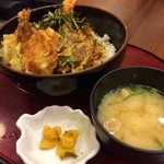 どんぶり居酒屋 喜水丸 - 特選漁師天丼
            ご飯いっぱいでした！