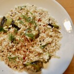 炭火焼き鳥と自然派ワインのお店　Gallo - 秋茄子とクミンのリゾット