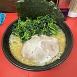 Hifumiya - ほうれん草ダブル+のり｡ほうれん草は茹ですぎていないので歯ざわりが心地よい｡