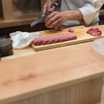 鮨 たつ也 よしかわ - 大トロ柵