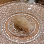 鮨 たつ也 よしかわ - ヒラメの昆布締め