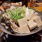 蔵元居酒屋 清龍 - 湯豆腐、動物性タンパク質なし。