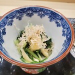 京都 鮨 桃の木 - 壬生菜