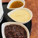 こひる庵 - アップルティみつ　いもクリーム　ぜんざいあん　画面になけどナッツもあります！！