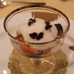 トゥ・ラ・ジョア - 天然の茸と生ウニのお浸し　(2013/10)