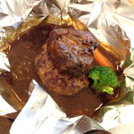 不二家レストラン - ハンバーグステーキ特撰ビーフシチューソースのお得なセット（１，０９０円）ライスとドリンクバー付き