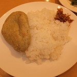 Chayu chainathi hausu - ランチ　茄子と根菜のプーアルーカレーセット　１１５５円　ライスとミニナン　【　２０１３年１０月　】