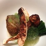 個室会席 北大路 - 先付　松茸とカマスの酢橘ジュレがけ