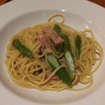 MY DINING 葡萄蔵 - アスパラとベーコンのパスタ