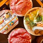 しゃぶしゃぶ・日本料理 木曽路 - 国産ロース牛と国産霜降り牛