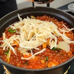 日本料理 TOBIUME - ❾"瑞穂　夜遊び"
      ⑳牛蒡&人参&大根の葉&大根&薩摩芋(紅はるか)&お揚げ&松茸(山口県岩国産)の炊き込みご飯、筋子解しイクラ(北海道産)載せ&追い松茸(山口県岩国産)掛け
      野菜は全て福岡県若松産