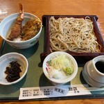 手打そば 越後屋 - 料理写真:ランチミニ海老天丼せいろ