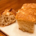 リストランテ カーサ瀬戸内 - 讃岐うどんの粉を使ったパン→スープと合います。