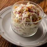 Two-color cabbage coleslaw salad