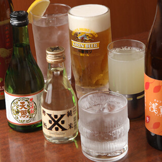 We also have a lineup of drinks unique to soba restaurants, such as soba yuwari and soba shochu.