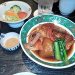 伊豆のうみ - 朝ごはん 昨夜の金眼が煮付になって再登場