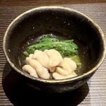 すし玲 - 白子とセリの炊き合わせ