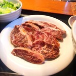 元氣七輪焼肉 牛繁 - ハラミ焼肉定食(肉増し)