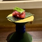 すし玲 - 手巻き　鮪の剥き身