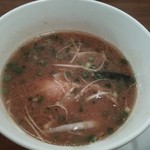 山形屋西洋酒場 - 西洋酒場 山形屋●つけ麺のつけ汁(辛味噌を混ぜた後)