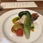 悠離庵 - 黒睦と伊勢海老のソテー