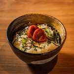 Free range chicken Ochazuke（boiled rice with tea）(salmon, plum)