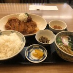 出雲蕎麦 - 梅おろしチキンカツ定食¥940