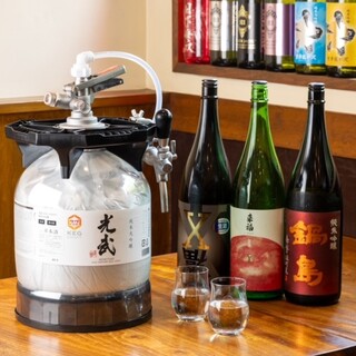 こだわり日本酒とケグドラフト