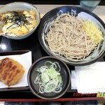 Yude Tarou Kitamoto Fukai Ten - 得セット・ミニカツ丼＋冷そば＋コロッケ