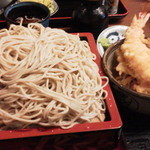 そば処 長岡屋 - 天ぷら＋もりそば大盛☆（２枚目）　１２００円　のもりそば☆