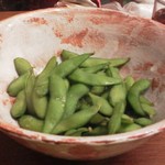 そば処 長岡屋 - 瓶ビール（大）に付く、枝豆☆