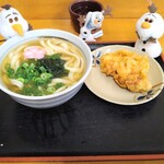 麺処 綿谷 - かけ（小）＋とり天　　　440円