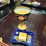AQUA DINING CAFE 瓢黎 - 料理写真:サツマイモのすり流し、クリームチーズ豆腐