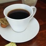 キッチン ブルー グローブ - ホットコーヒーのアップ