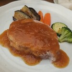 キッチン ブルー グローブ - 反対側から、すりおろし林檎と生姜のソースはタップリ！