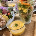 COTONOHA - スープ、グラスサラダ
