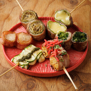 Our specialty ◎Vegetable wrapped skewers