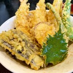 Fukune - 特天丼(海老と穴子) 1600円