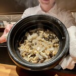 ななにん - 源助大根とむかごの土鍋ご飯 宇佐もっと幸せ米