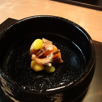 御料理 光安 - 季節野菜の素揚げ