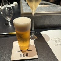 西麻布 焼肉 X - まずは生ビールを単品で。