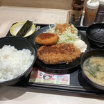 松のや - 朝ロースカツ定食コロッケ付き（＾∇＾）