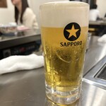 東京江戸もんじゃ こげお - サッポロ黒ラベル生