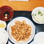 Takeno Shokudou - 豚ショーガ焼き定食、ご飯小、マヨネーズ追加740円⭕