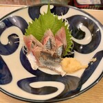 酒場 ふくろ - 秋刀魚の刺身。シーズンギリギリでした。