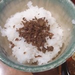 日本料理 おりじん - 自家製ふりかけをかけて