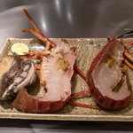 Teppanyaki Ginza Hotaru - さっきまで生きていたアワビと伊勢海老